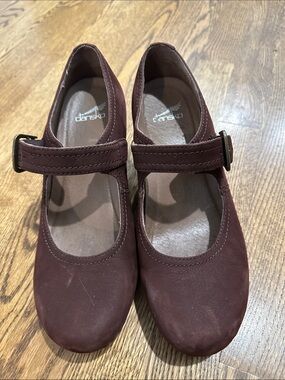 Dansko Wine Mary Jane Clogs with Strap